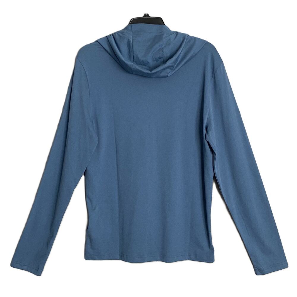 Michael Kors Polo Hoodie Shirt Men's Small Pima Cotton Stretch Ocean Blue NEW - Picture 4 of 13